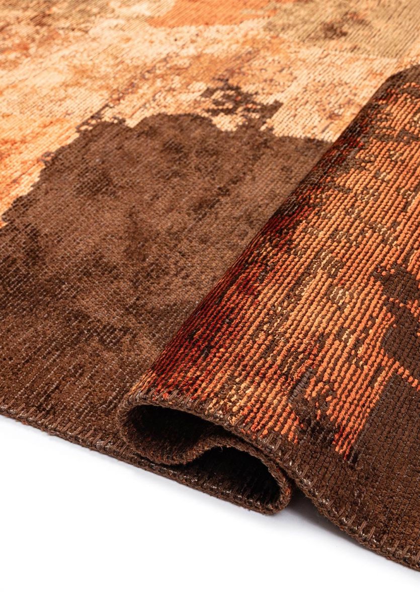 LUSH TERRA - CACAO - RUST - DARK BROWN - ORANGE - MUSTARD RUG