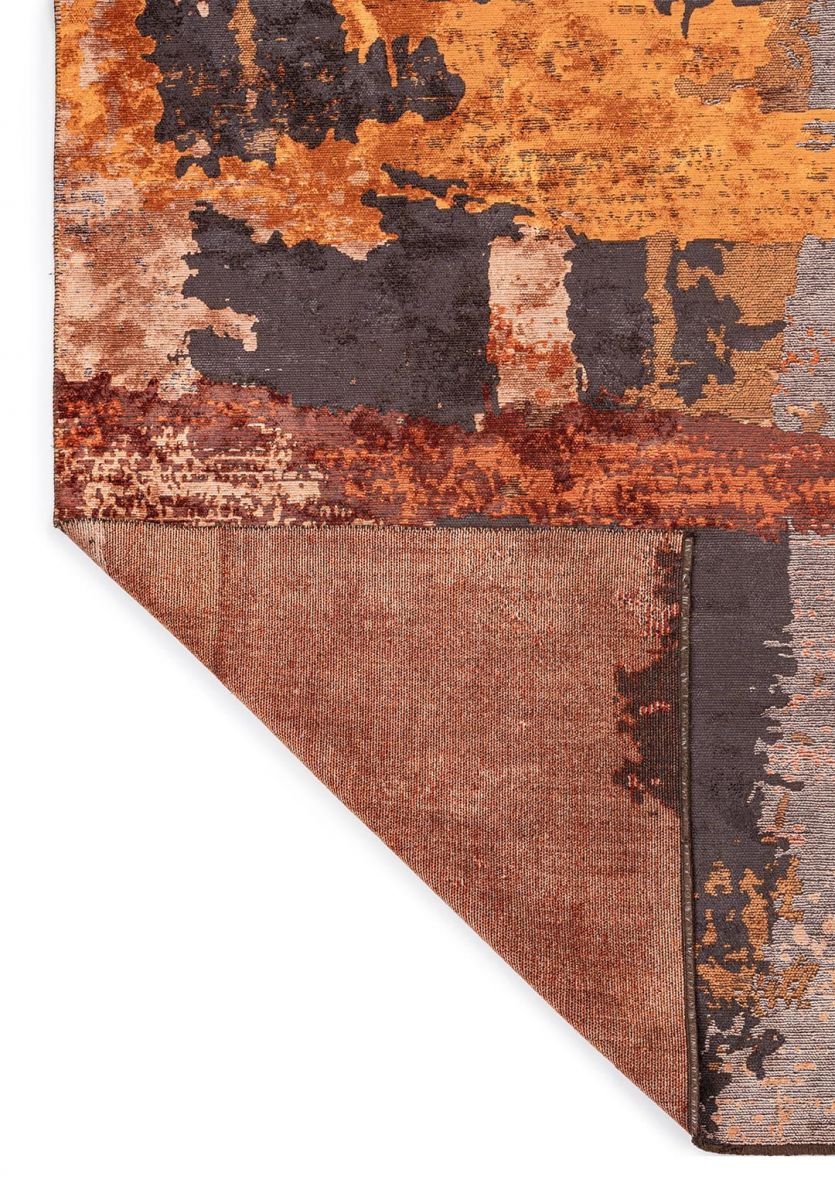 LUSH TERRA - COPPER - RUST - CHARCOAL - ORANGE - MUSTARD RUG