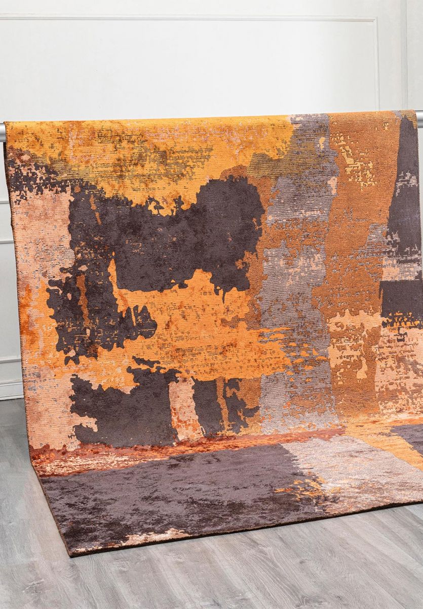 LUSH TERRA - COPPER - RUST - CHARCOAL - ORANGE - MUSTARD RUG