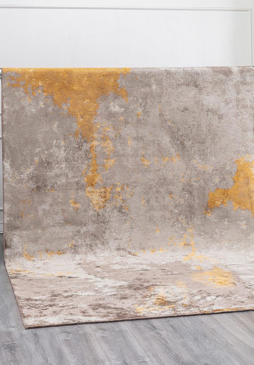 MIST LIGHT GREY - GREY - MUSTARD - DARK GREY RUG