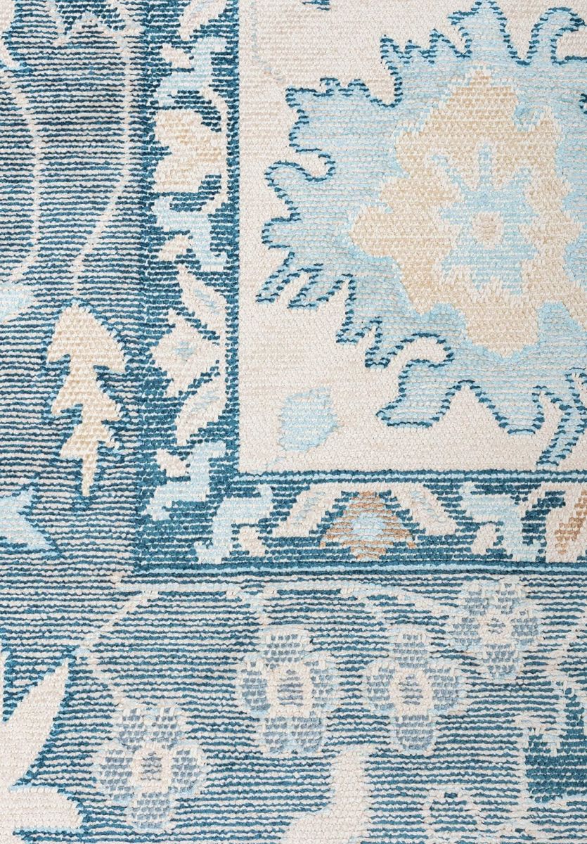 VIVIENNE LIGHT CREAM - PETROL - BLUE - ICE BLUE - CREAM - DARK BEIGE RUG