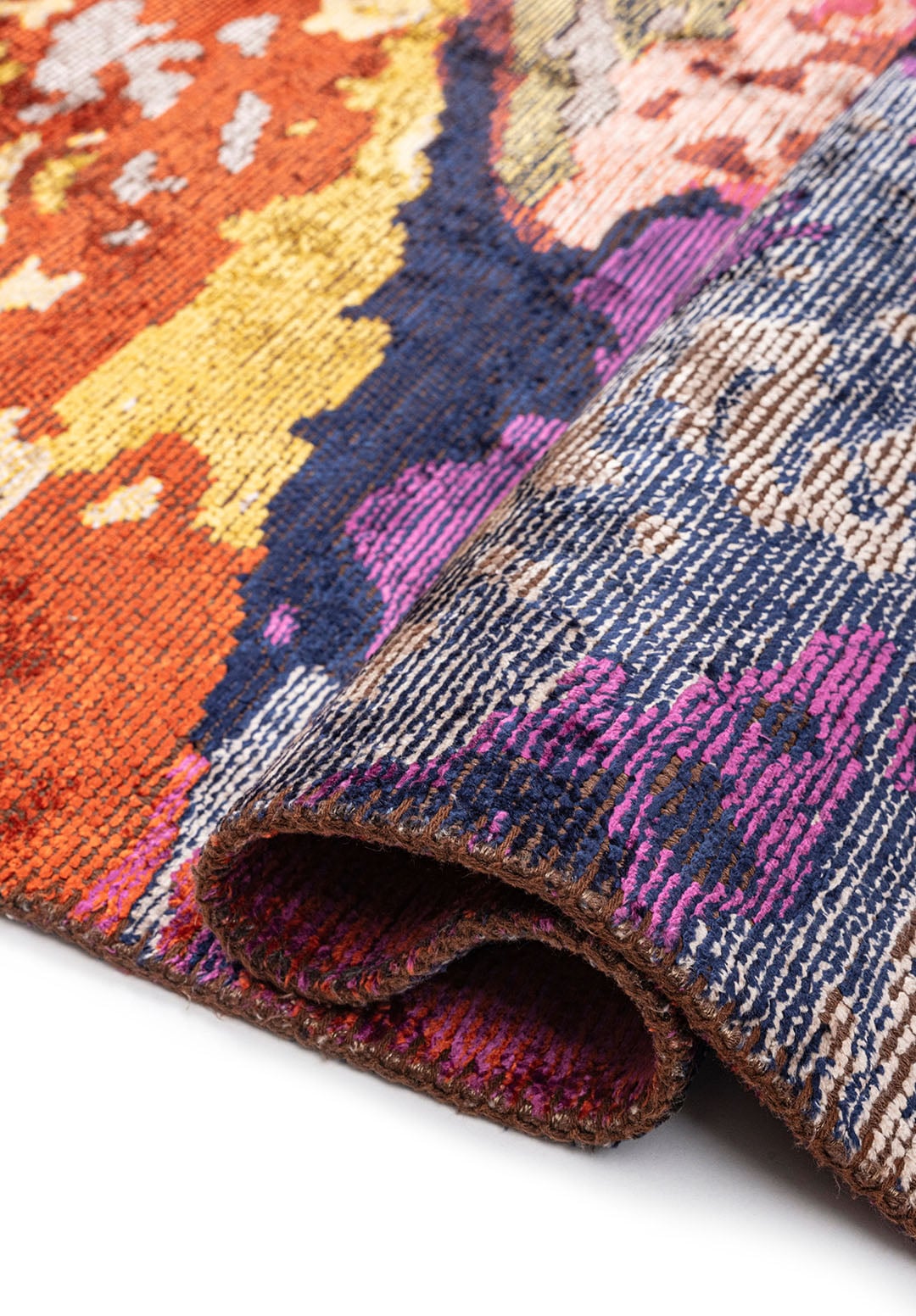 FUSION LIGHT CREAM - YELLOW - RUST - DARK TURQUOISE - PURPLE - DARK NAVY RUG