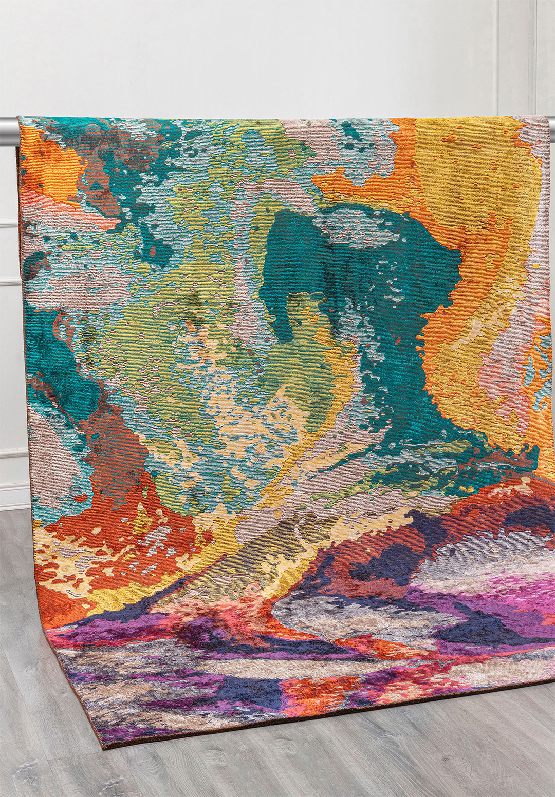 FUSION LIGHT CREAM - YELLOW - RUST - DARK TURQUOISE - PURPLE - DARK NAVY RUG