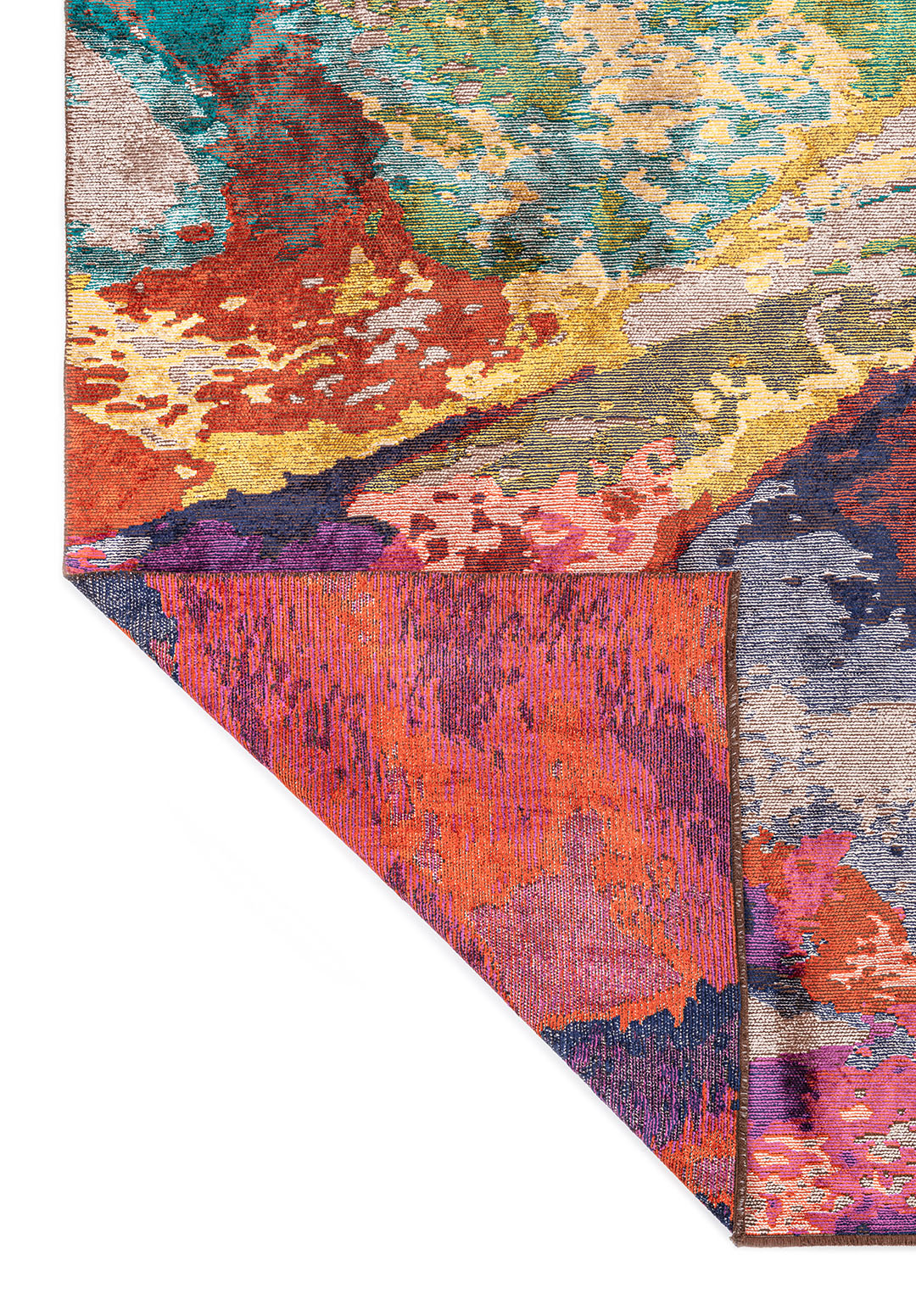 FUSION LIGHT CREAM - YELLOW - RUST - DARK TURQUOISE - PURPLE - DARK NAVY RUG