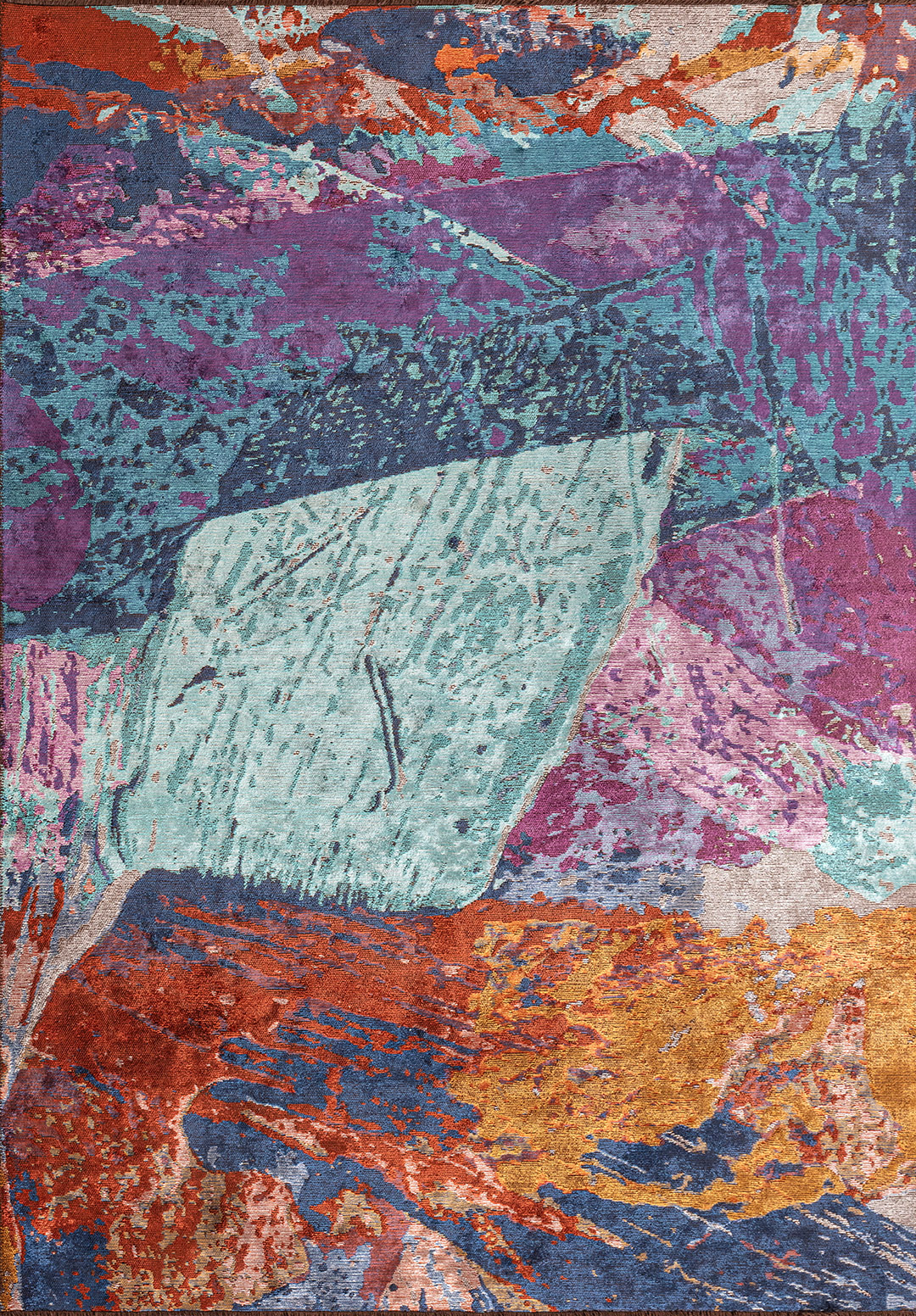 LAVA BONE - TURQUOISE - PURPLE - NAVY BLUE - MUSTARD - RUST RUG - 1