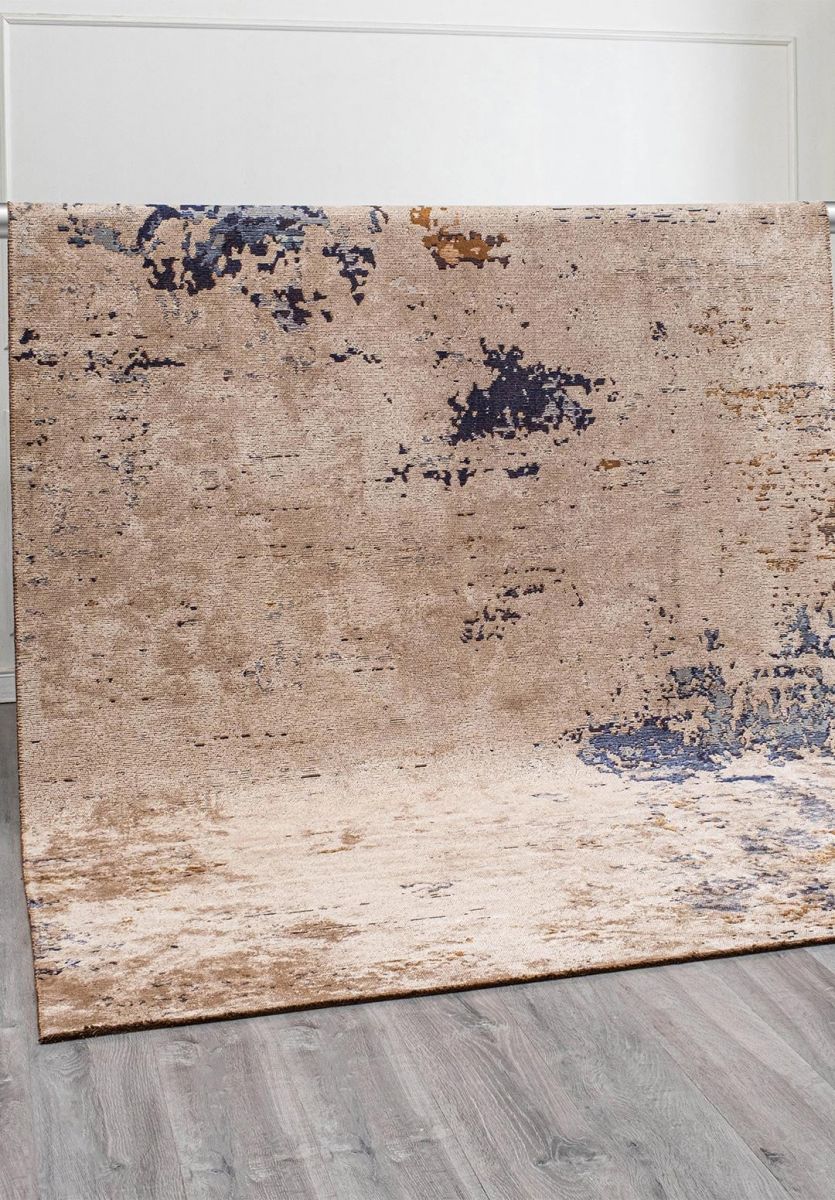 FROST CREAM - LIGHT BROWN - CACAO - DARK NAVY - BLUE RUG