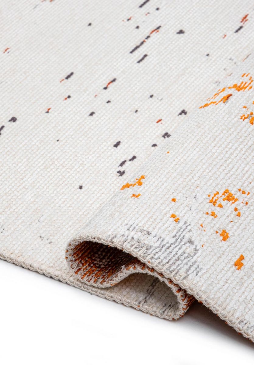 FROST WHITE - ORANGE - RUST - GREY - CHARCOAL RUG
