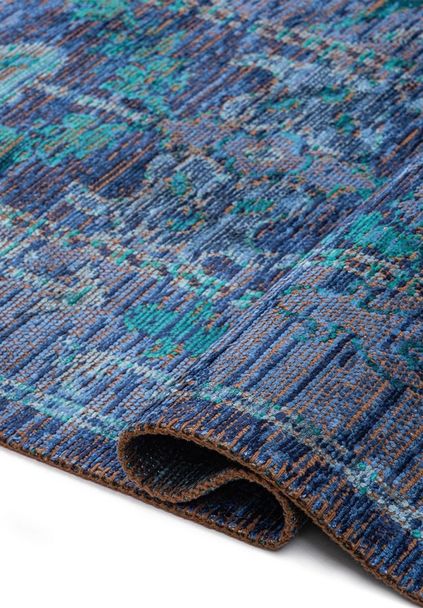 PALACE DARK TURQUOISE - PETROL - NAVY BLUE - DARK NAVY RUG