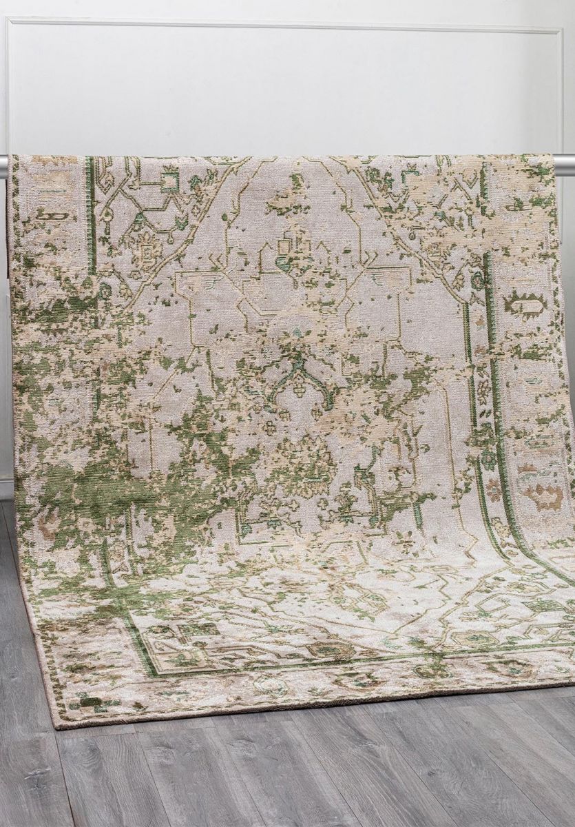 MONARCH ERA DARK BEIGE - FOREST GREEN - MINK - LIGHT CREAM RUG