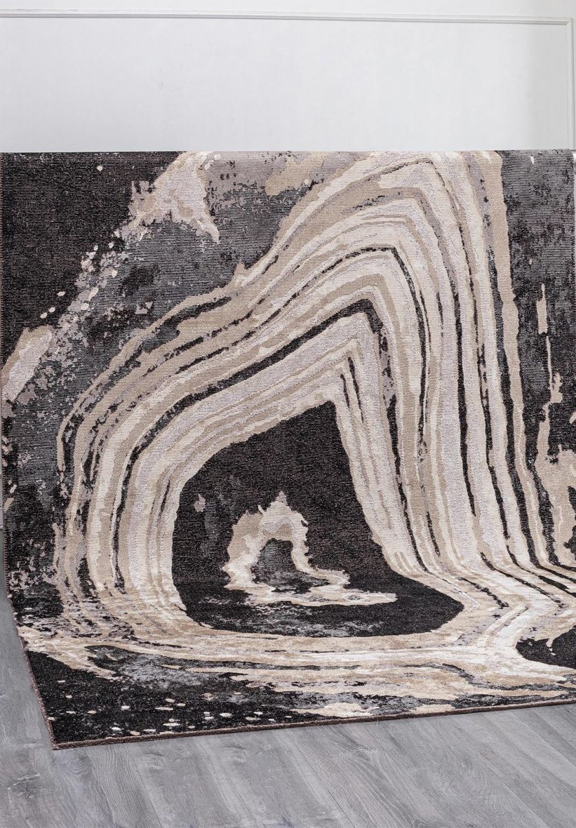 SMOKE BLACK - GREY - BEIGE - BONE RUG