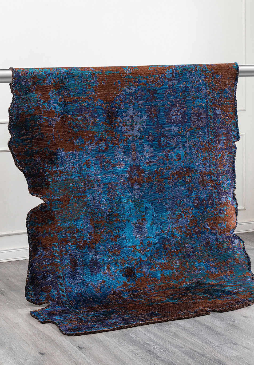 SPLENDOR ERA DARK BROWN - CYAN - DARK NAVY - NAVY BLUE RUG - 4