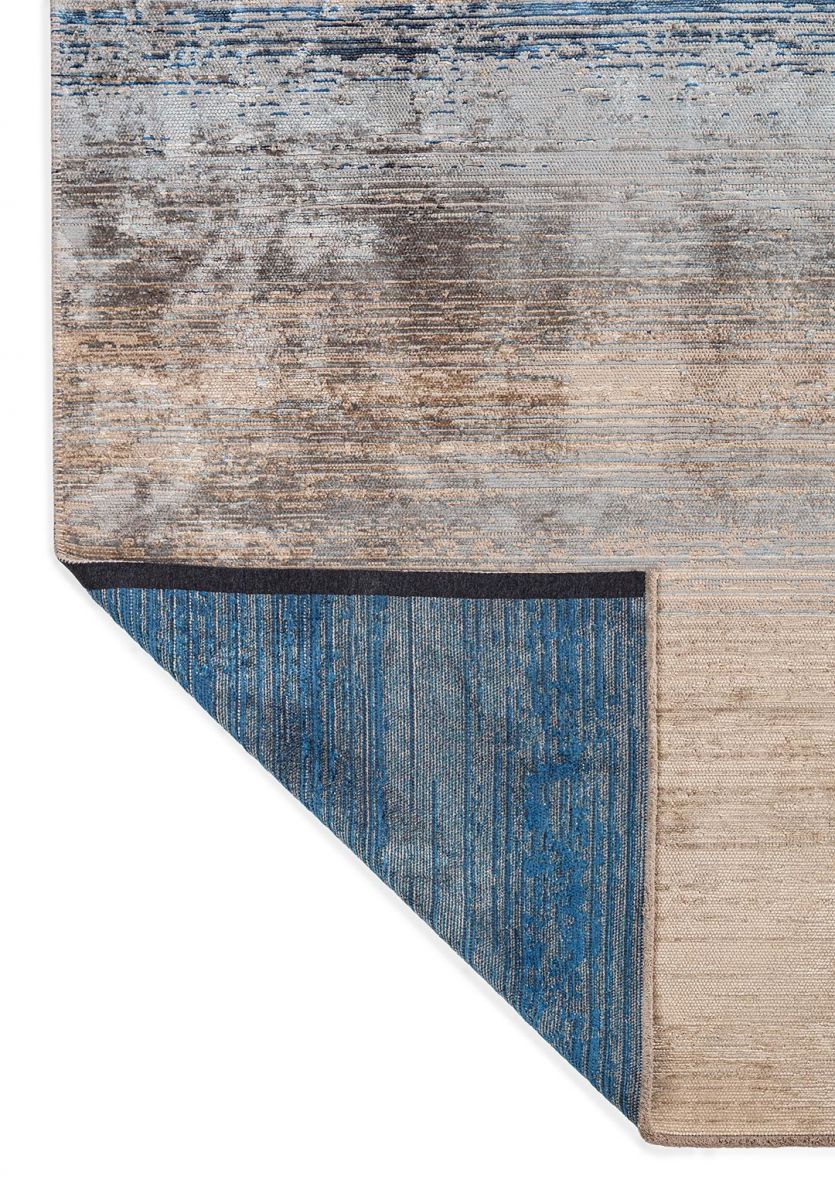 AURORA BEIGE - NOUGAT - PETROL - NAVY BLUE - BLUE RUG