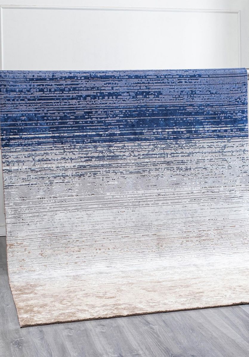 AURORA BEIGE - WHITE - NAVY BLUE - DARK NAVY - ICE BLUE RUG