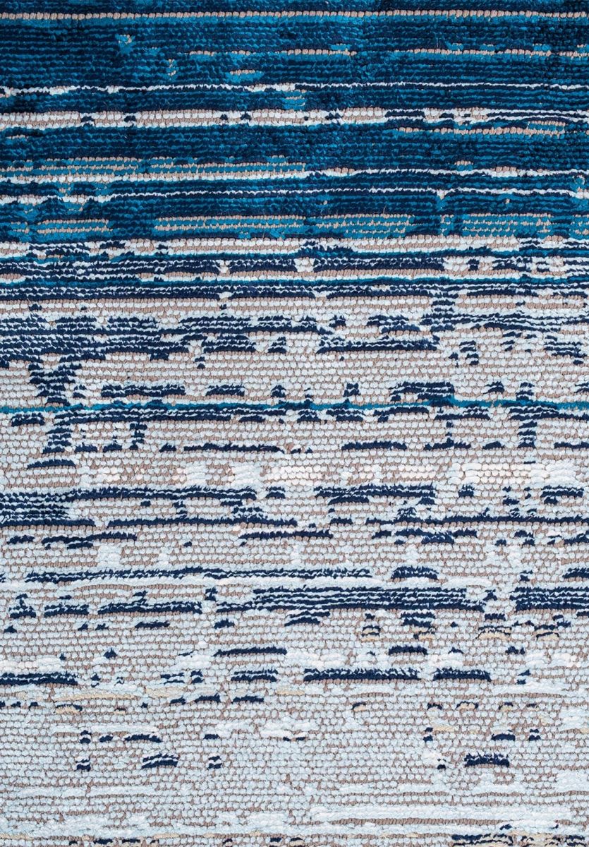AURORA BEIGE - WHITE - CYAN - DARK NAVY - ICE BLUE RUG