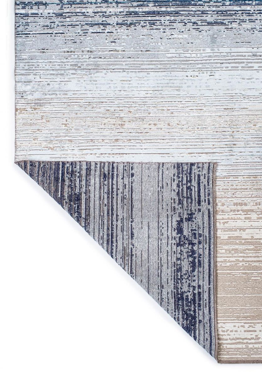 AURORA BEIGE - WHITE - CYAN - DARK NAVY - ICE BLUE RUG