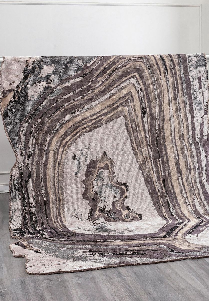 SMOKE BONE - BLACK - CHARCOAL - BEIGE RUG