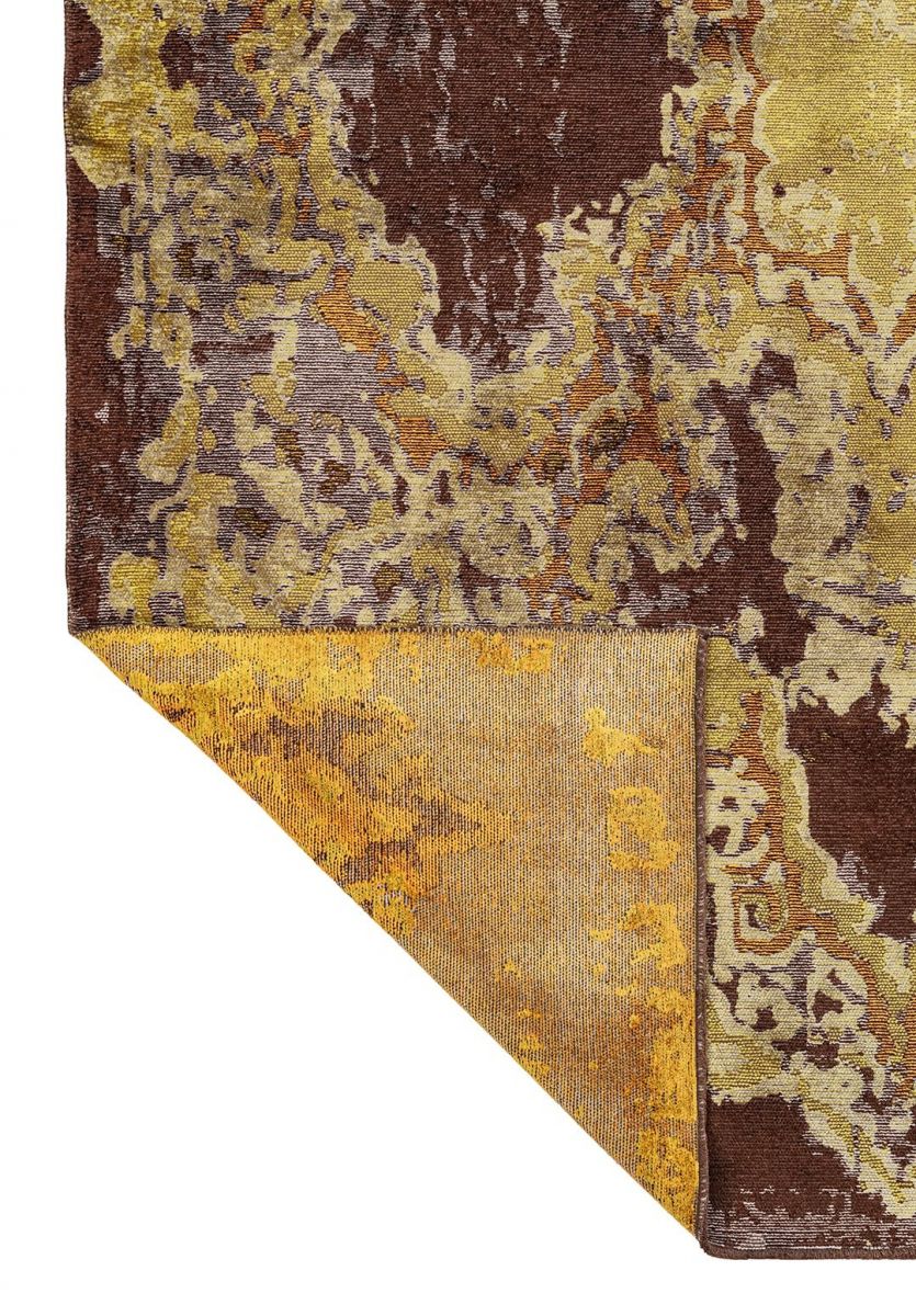FRESCO DARK BROWN - MUSTARD - GREY - KIWI RUG