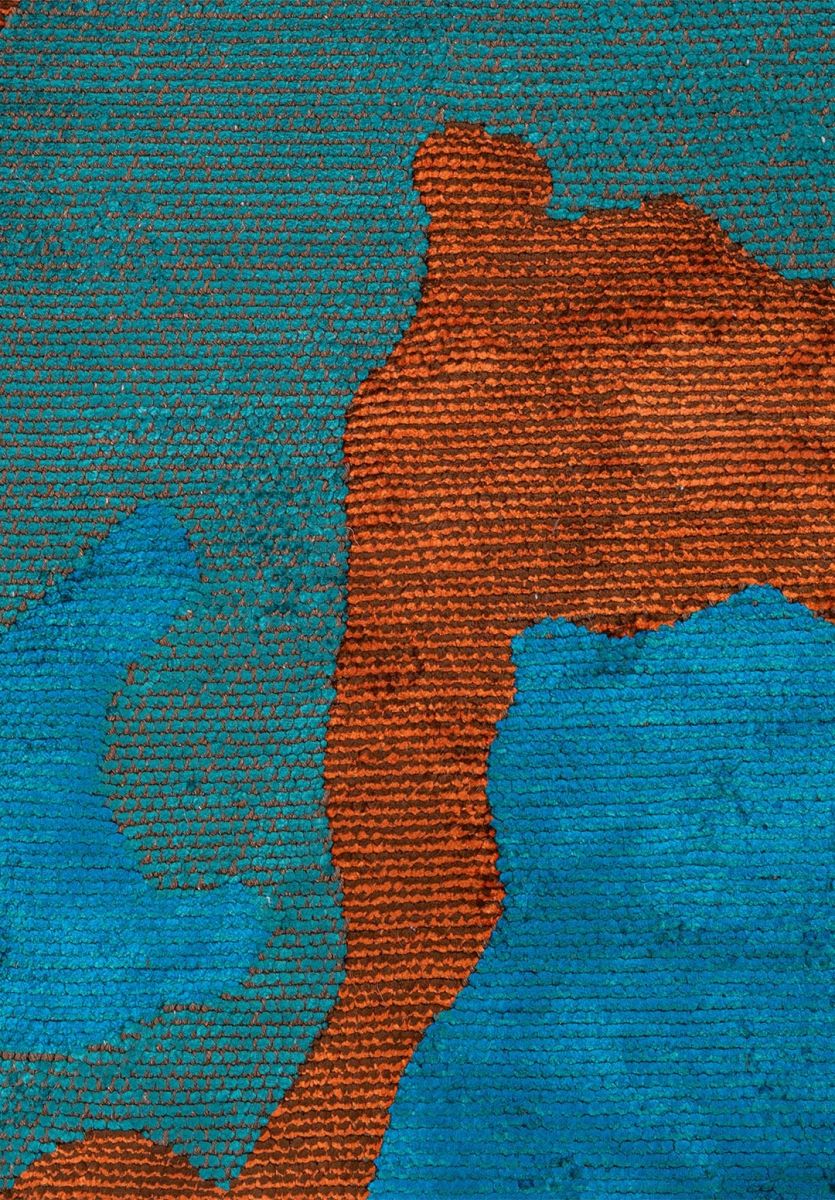 ISOLA RUST - CYAN - DARK TURQUOISE - DARK BROWN RUG