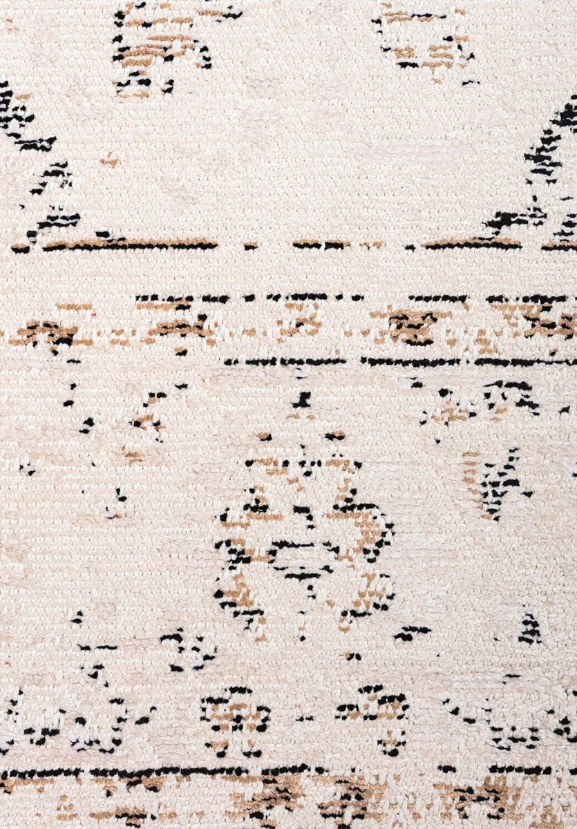 SIRENA LIGHT CREAM - ECRU - DARK BEIGE - BLACK RUG