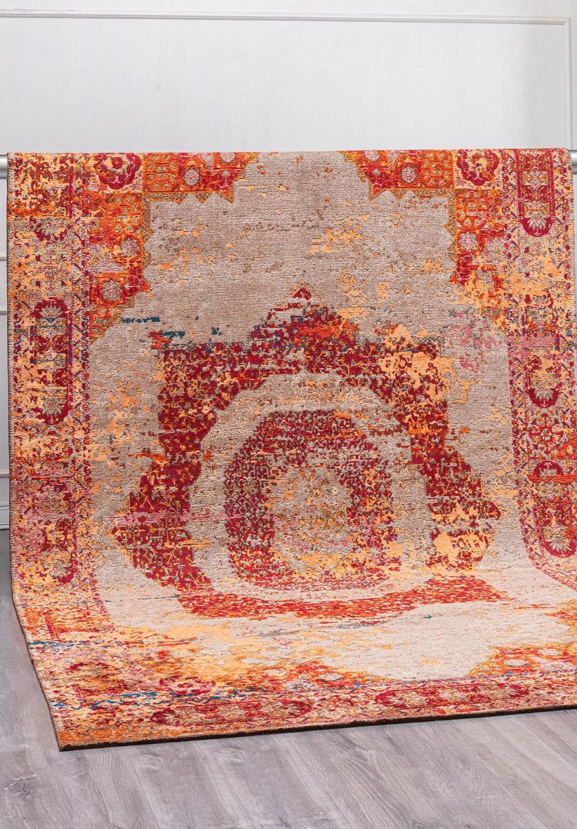 MEMLUK CREAM - ORANGE - RED - DARK BEIGE - CYAN - RUST RUG