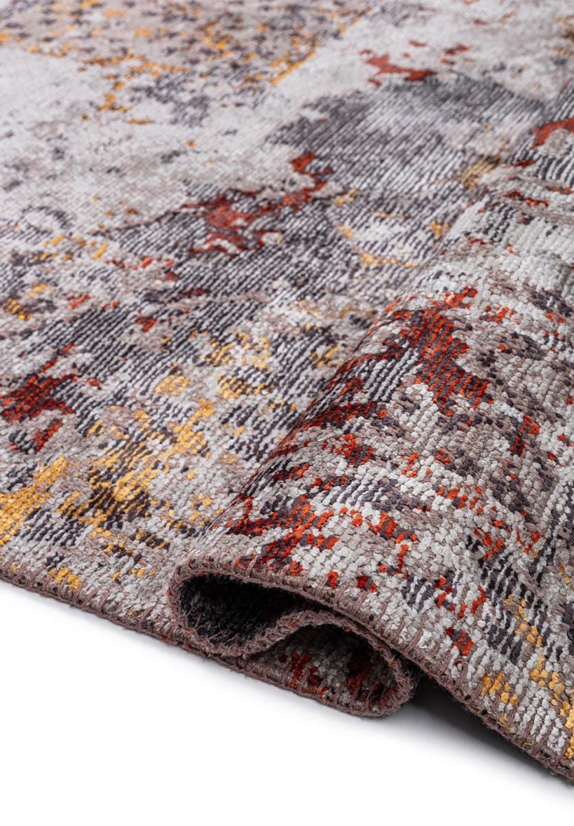 MEMLUK LIGHT GREY - CHARCOAL - GREY - RUST - GOLD - MUSTARD RUG
