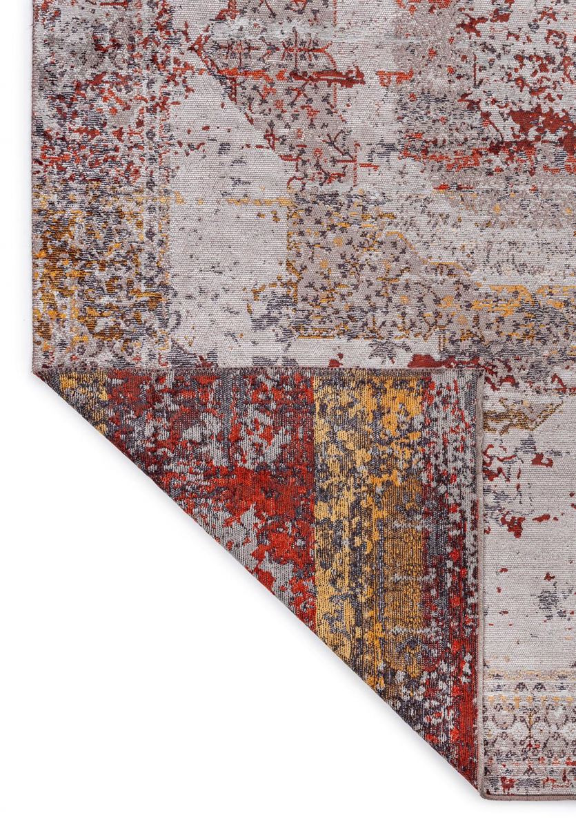 MEMLUK LIGHT GREY - CHARCOAL - GREY - RUST - GOLD - MUSTARD RUG