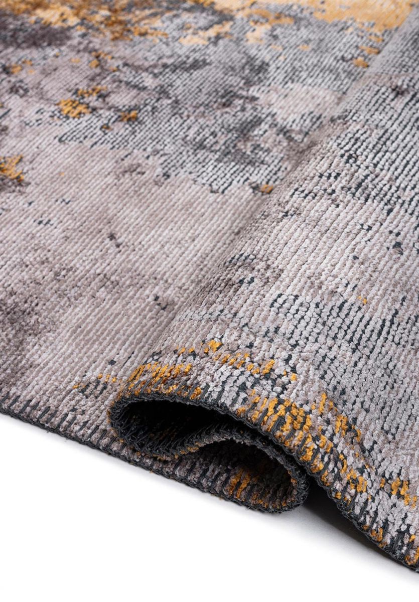 ORION LIGHT GREY - DARK GREY - MUSTARD - BLACK RUG