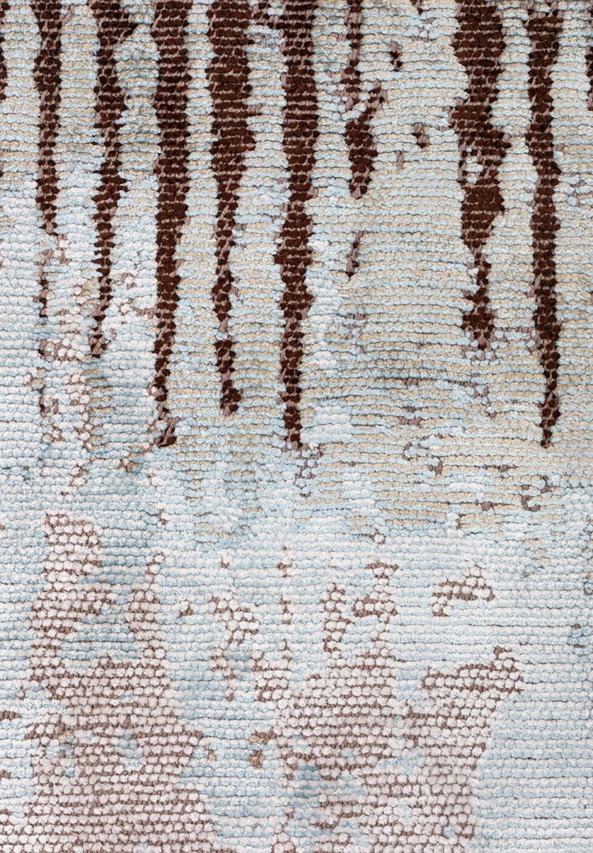 ORION WHITE - BEIGE - ICE BLUE - DARK BROWN RUG