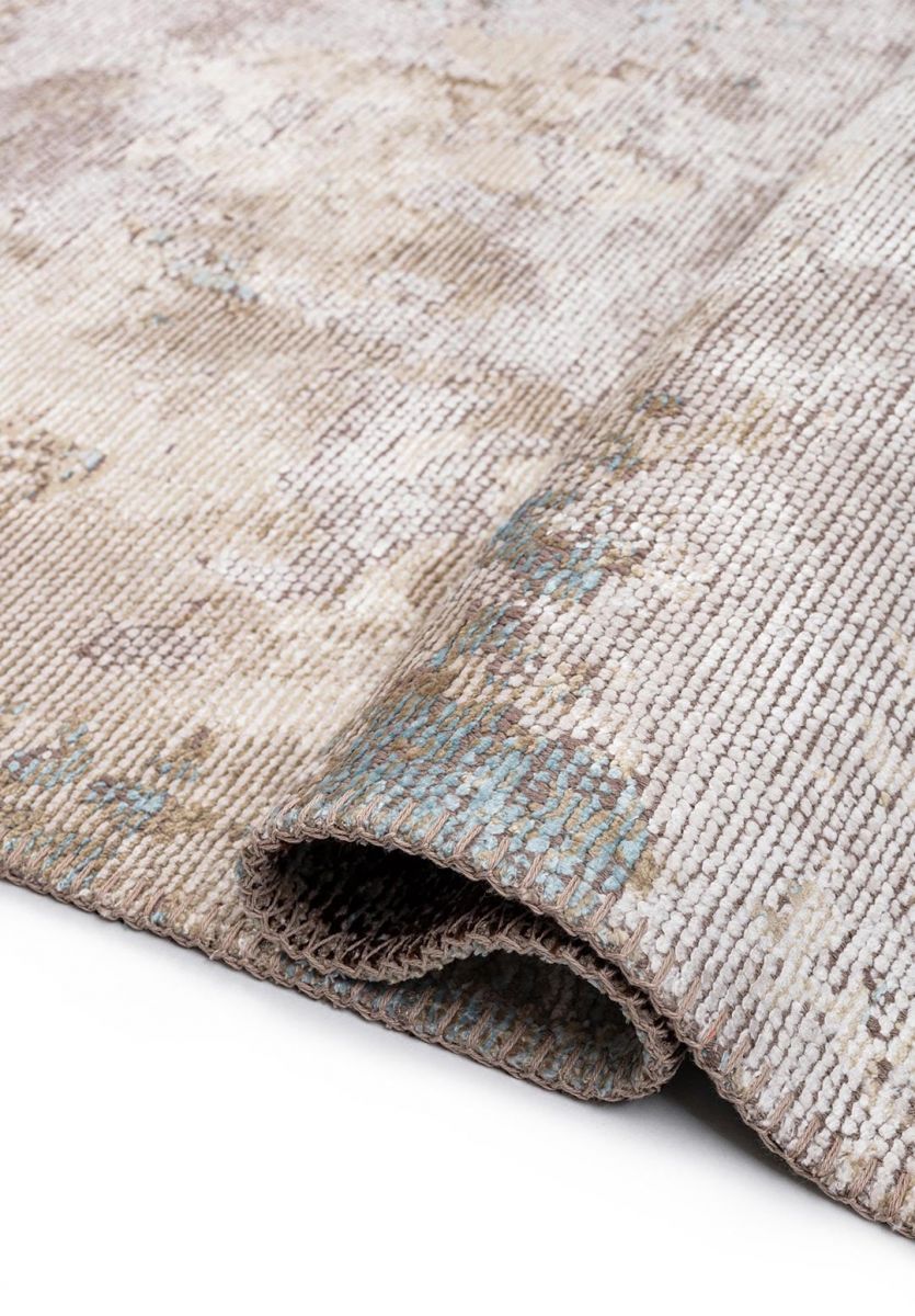 ORION WHITE - BEIGE - ICE BLUE - DARK BROWN RUG