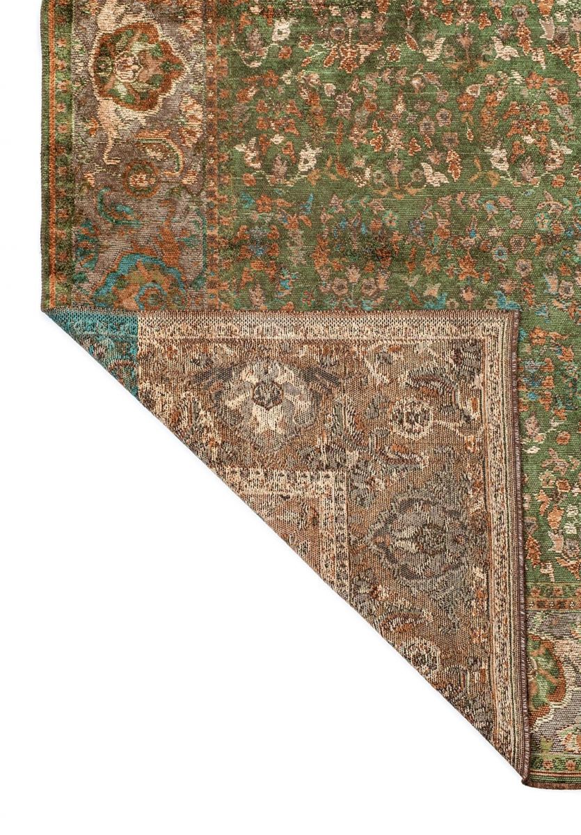 VINEA FOREST GREEN - DARK BEIGE - CACAO - KHAKI - DARK GREEN RUG