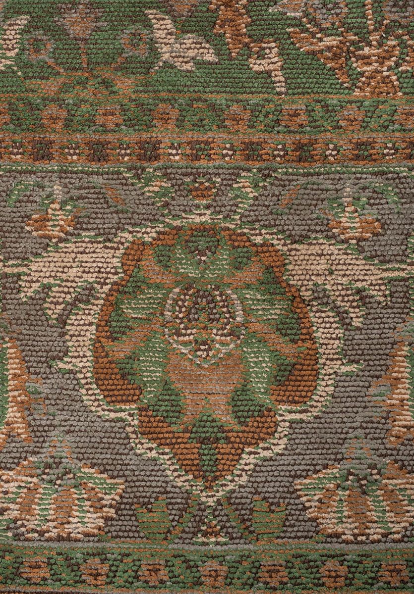 VINEA FOREST GREEN - DARK BEIGE - CACAO - KHAKI - DARK GREEN RUG