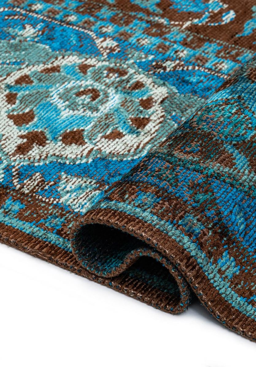 VINEA DARK BROWN - DARK TURQUOISE - DARK GREEN - CYAN - RIVER GREEN RUG