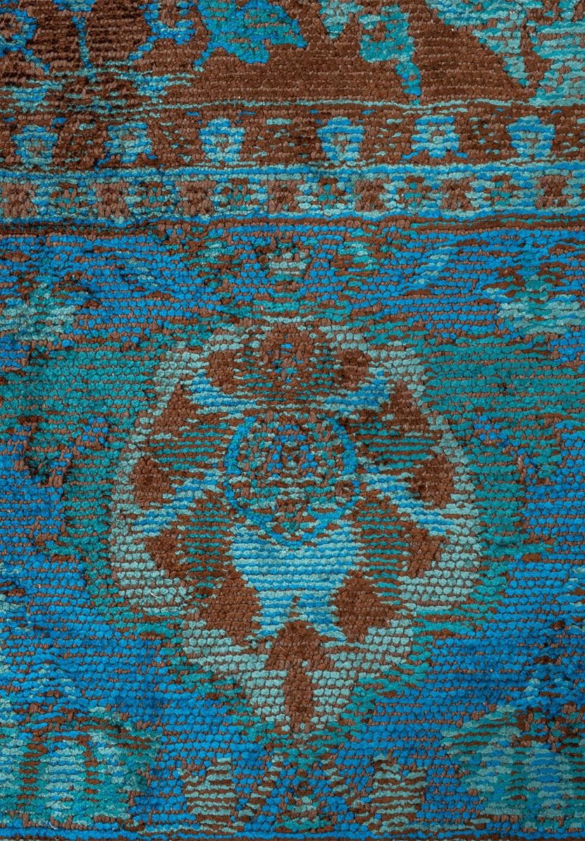 VINEA DARK BROWN - DARK TURQUOISE - DARK GREEN - CYAN - RIVER GREEN RUG