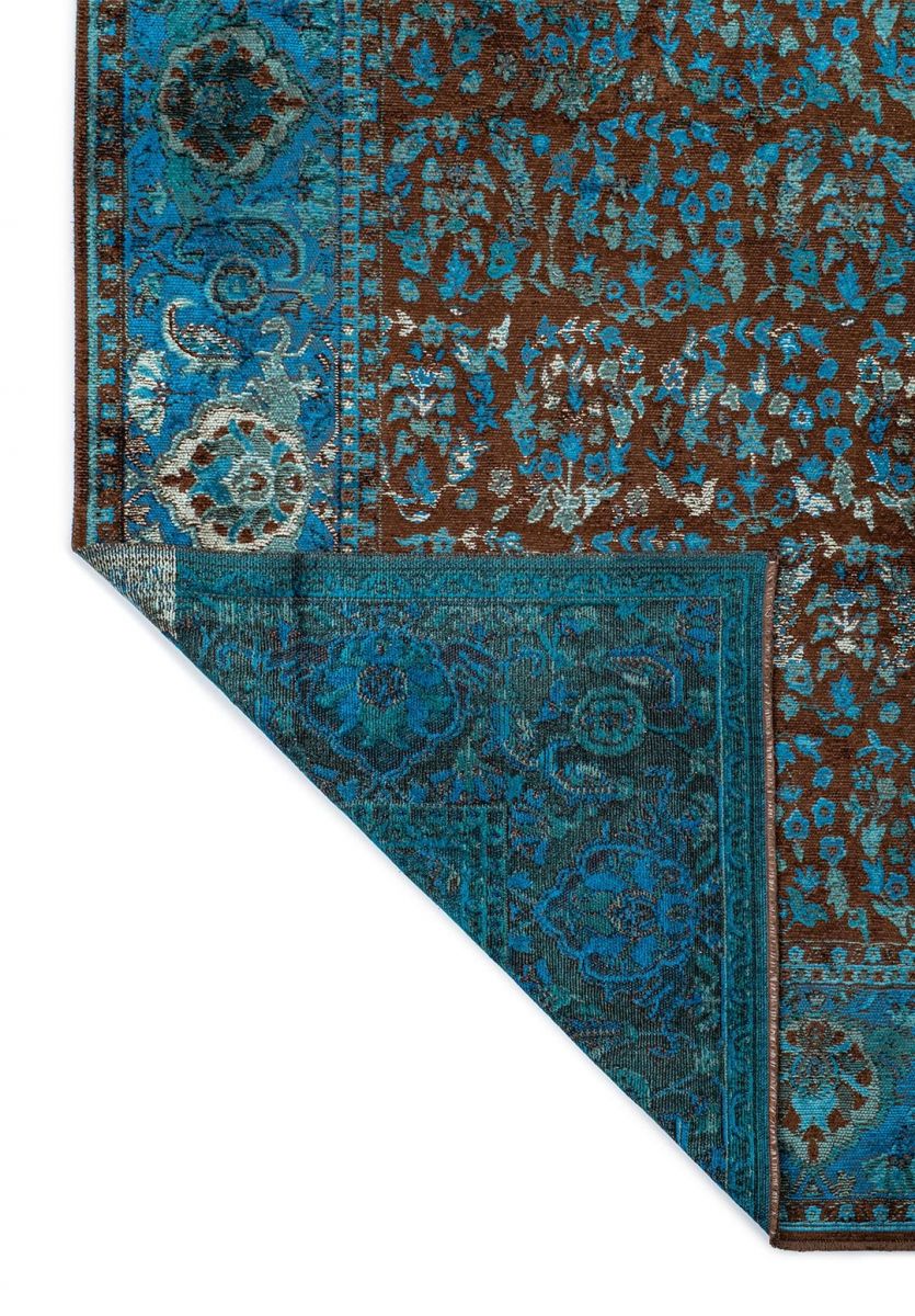 VINEA DARK BROWN - DARK TURQUOISE - DARK GREEN - CYAN - RIVER GREEN RUG
