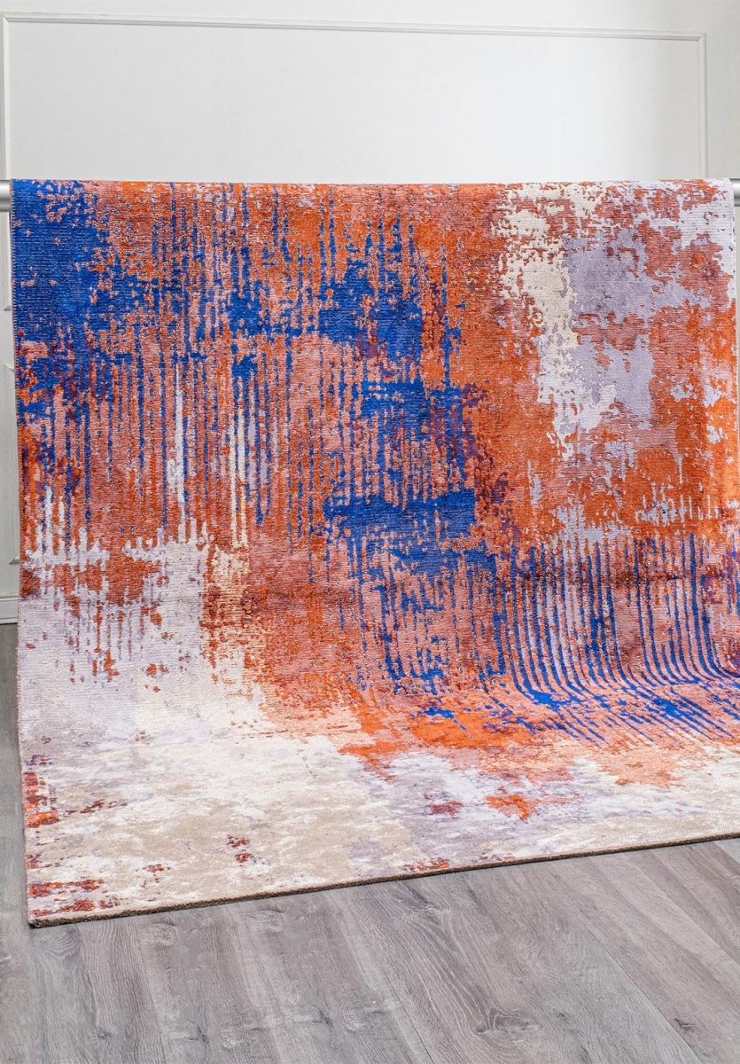 ORION WHITE - LILAC - RUST - SAKS BLUESİ RUG