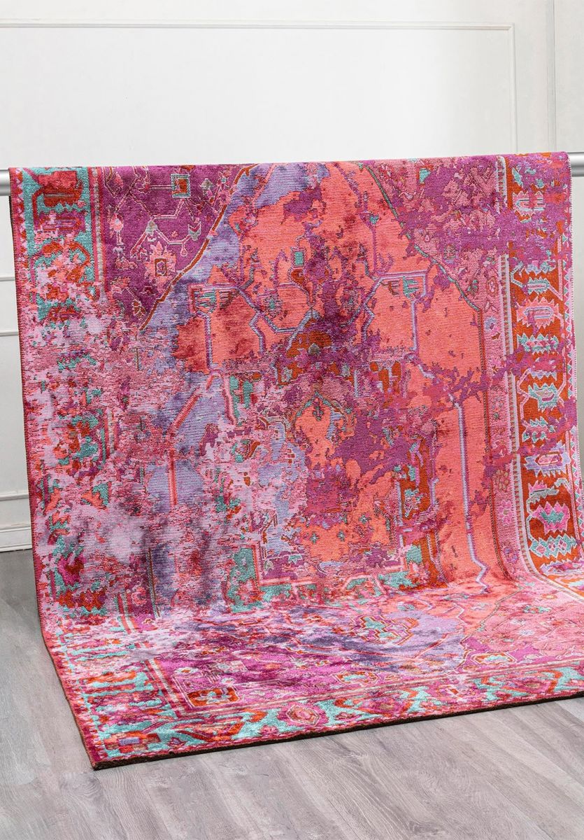 MONARCH ERA PURPLE - RUST - PINK - TURQUOISE RUG