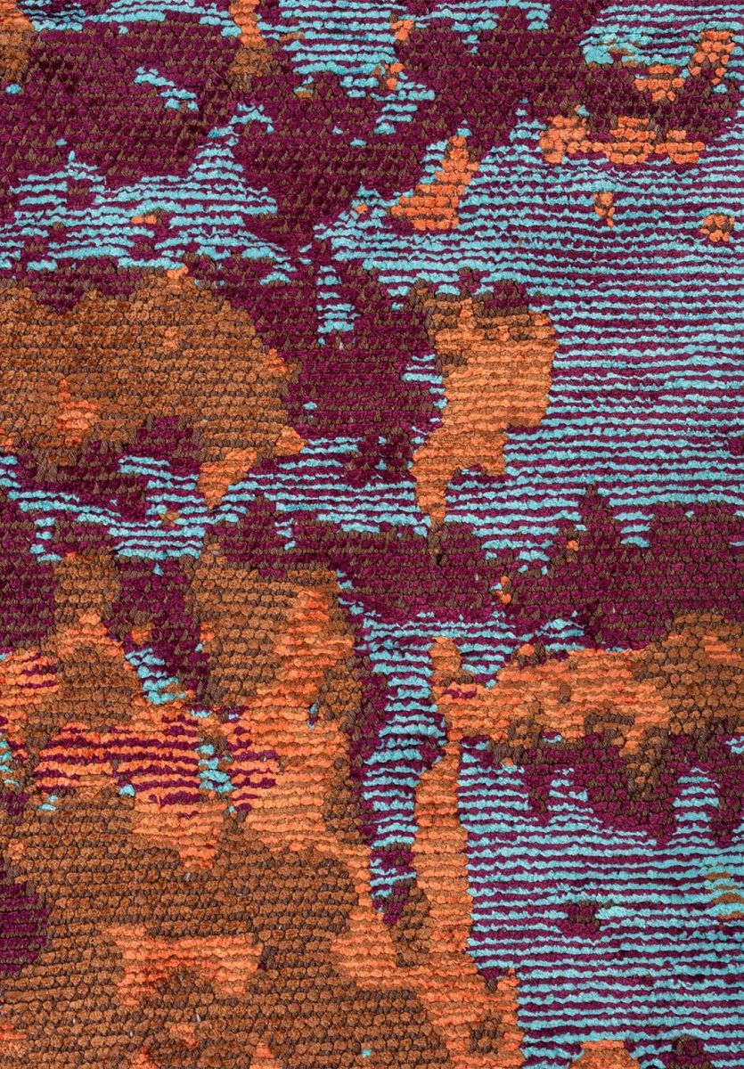 SPLENDOR ERA CACAO - PEACH - DARK DAMSON - TURQUOISE RUG
