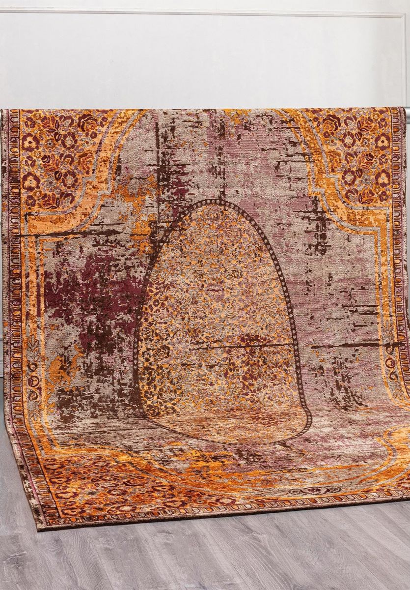 LEGACY CREAM - ORANGE - CHERRY - DARK BROWN RUG