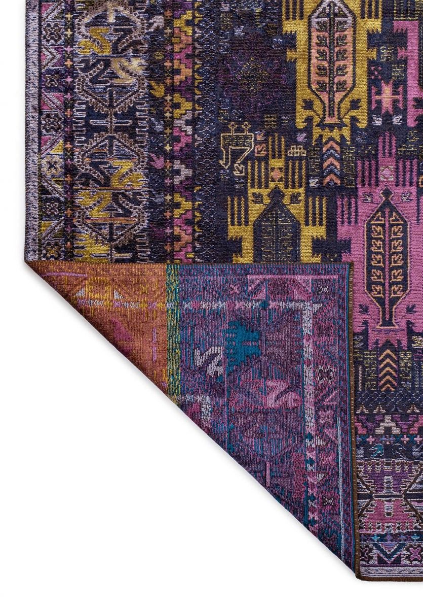 FOLK DARK NAVY - PURPLE - CYAN - LILAC - KIWI - CACAO RUG