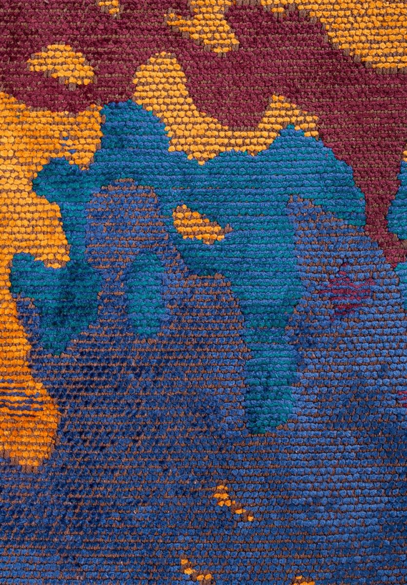 GAIA ORANGE - CHERRY - NAVY BLUE - DARK TURQUOISE RUG