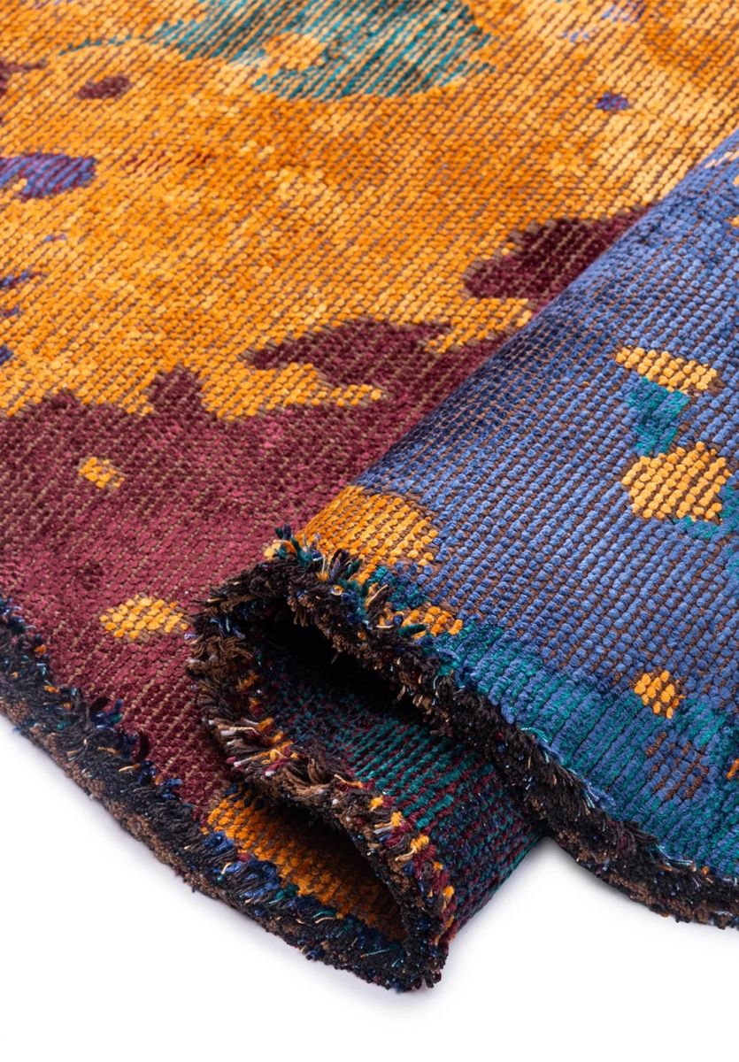 GAIA ORANGE - CHERRY - NAVY BLUE - DARK TURQUOISE RUG