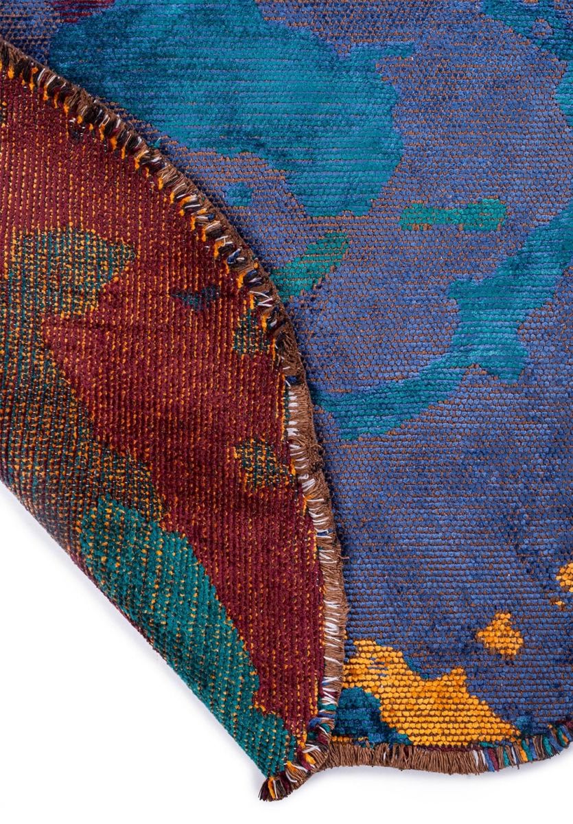 GAIA ORANGE - CHERRY - NAVY BLUE - DARK TURQUOISE RUG