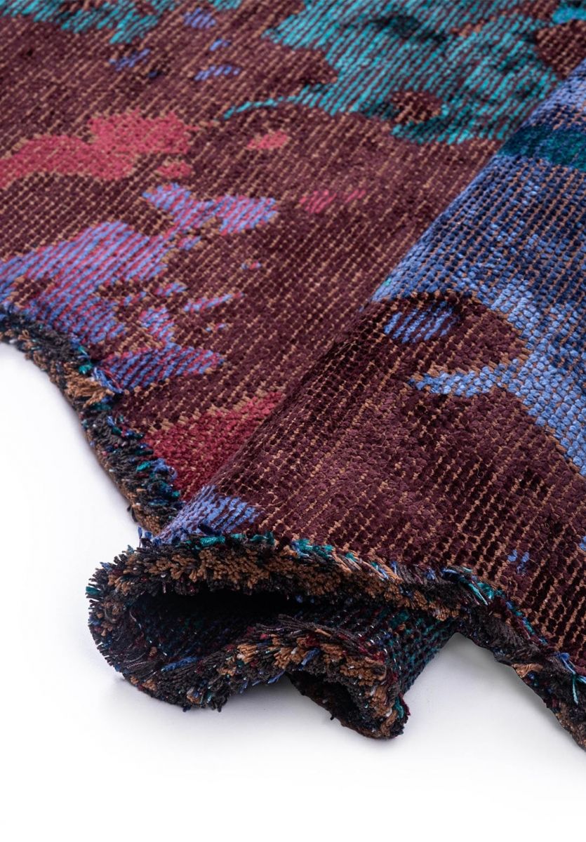 GAIA DARK BURGUNDY - CHERRY - NAVY BLUE - DARK TURQUOISE RUG