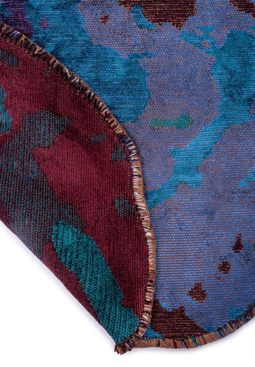 GAIA DARK BURGUNDY - CHERRY - NAVY BLUE - DARK TURQUOISE RUG