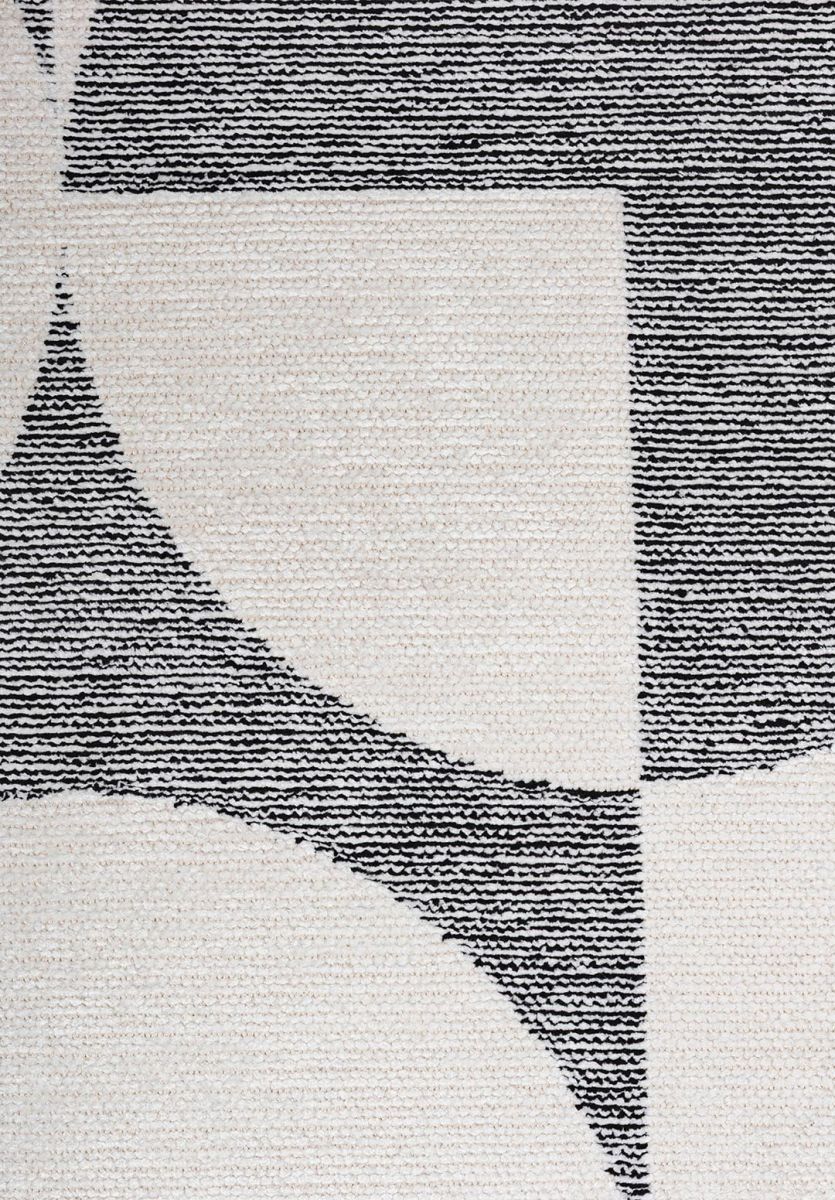 CIRCLE BLACK - WHITE RUG