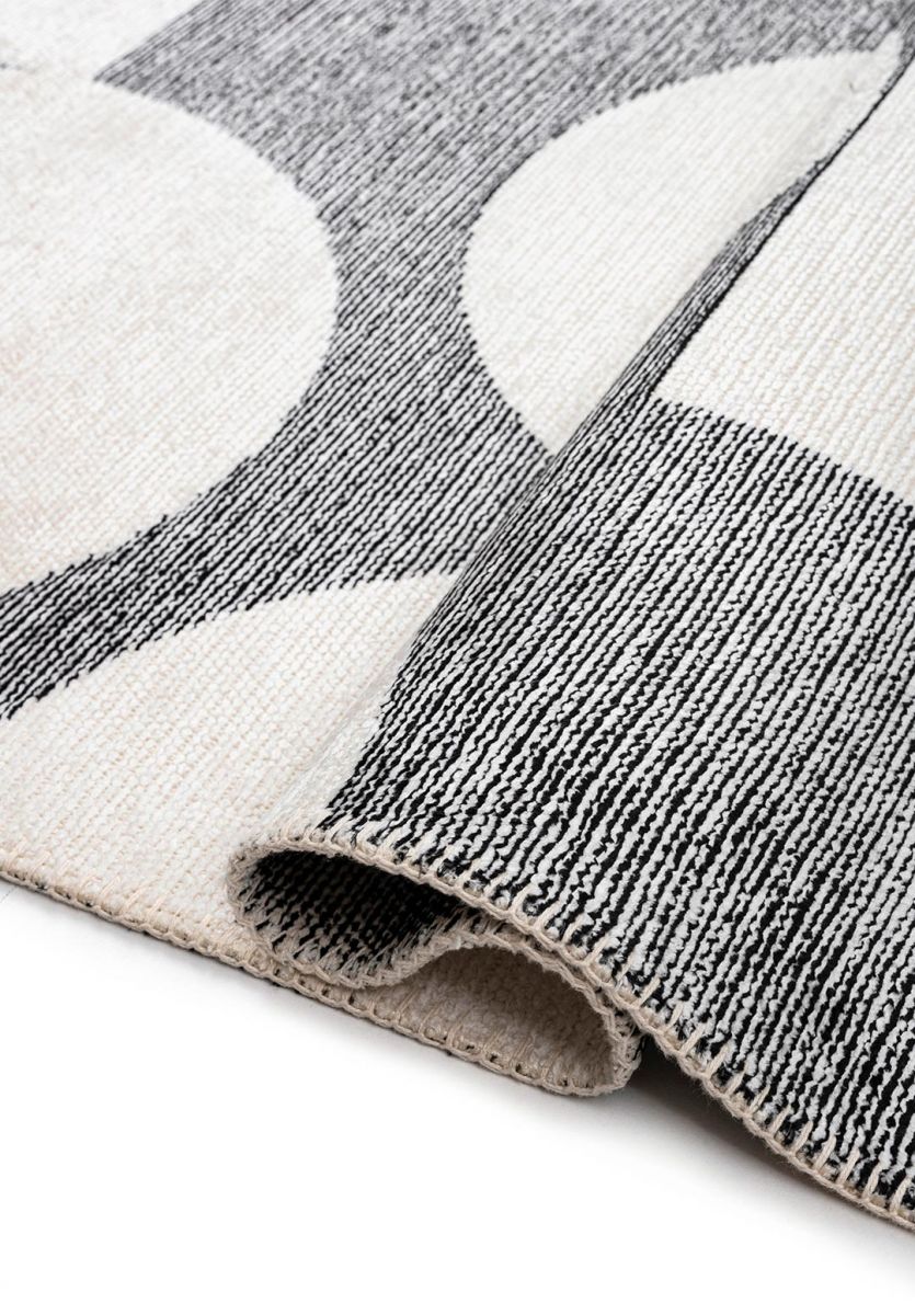 CIRCLE BLACK - WHITE RUG