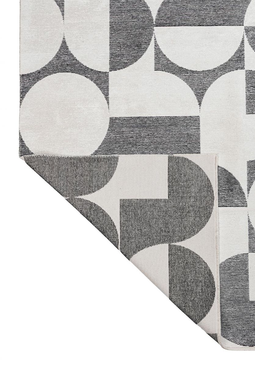 CIRCLE BLACK - WHITE RUG