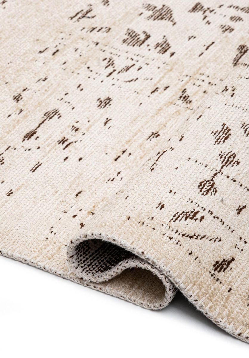 SCRIPT DARK BROWN - CREAM RUG