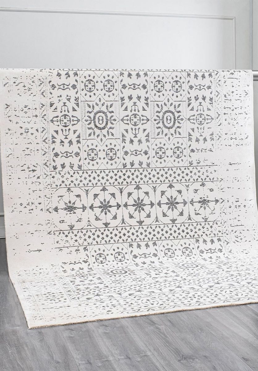 SCRIPT BLACK - ECRU RUG