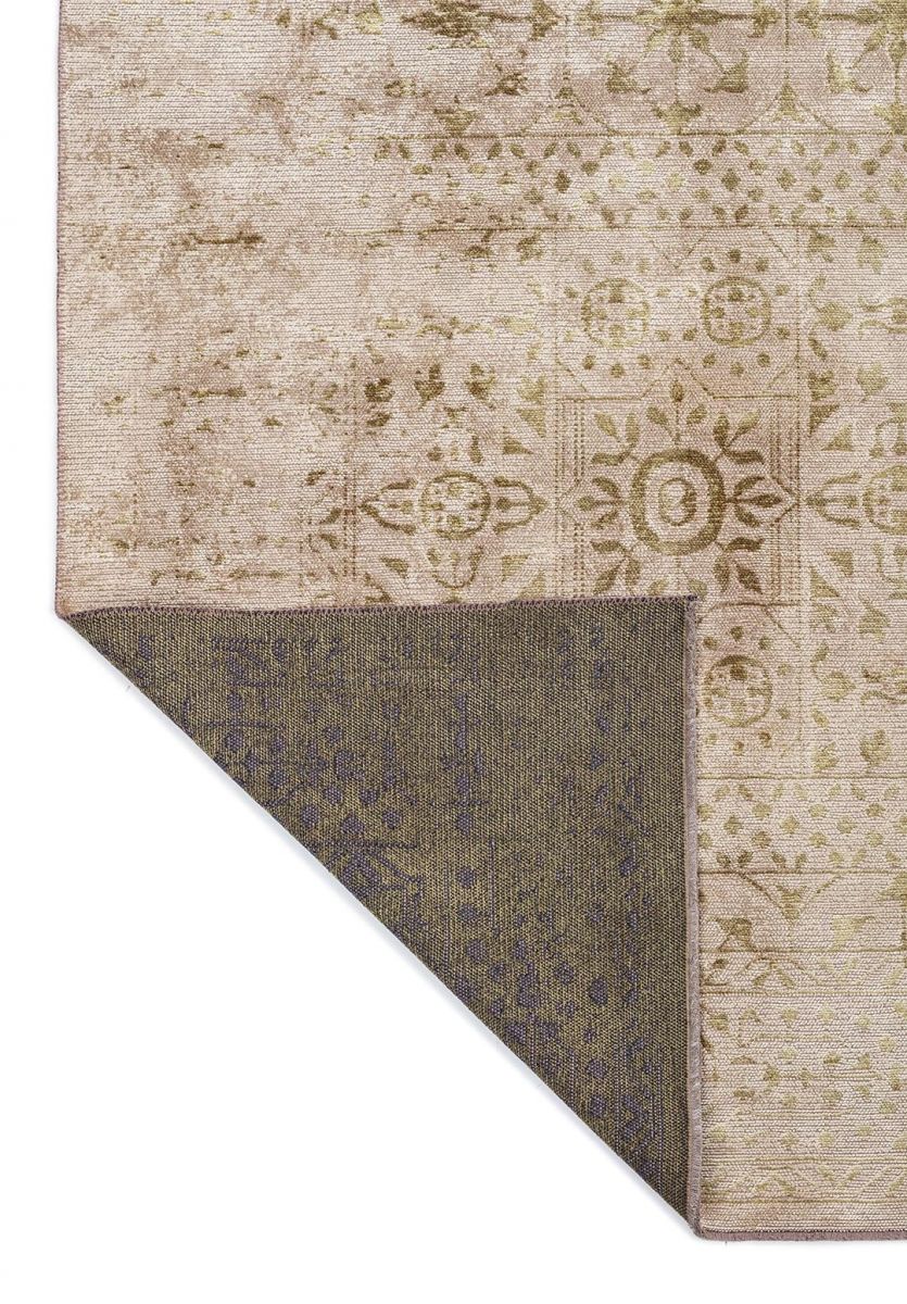 SCRIPT GREEN - BEIGE RUG
